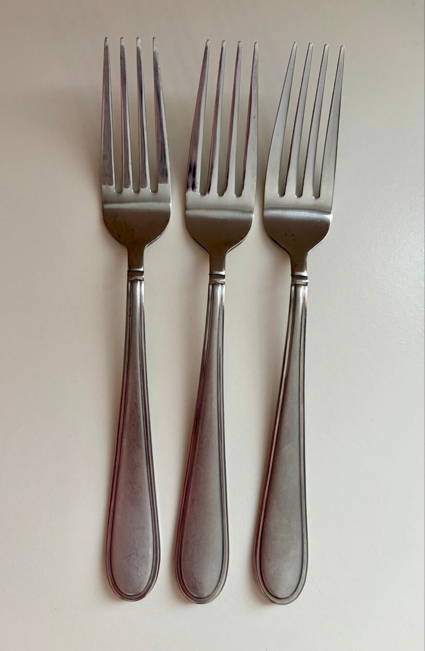 Mikasa Westfield Frost Dinner Forks 18/0 Stainless Flatware Set of 3